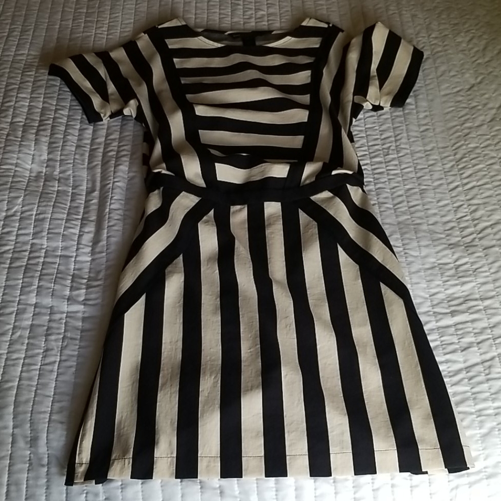 Black and white stripe dress